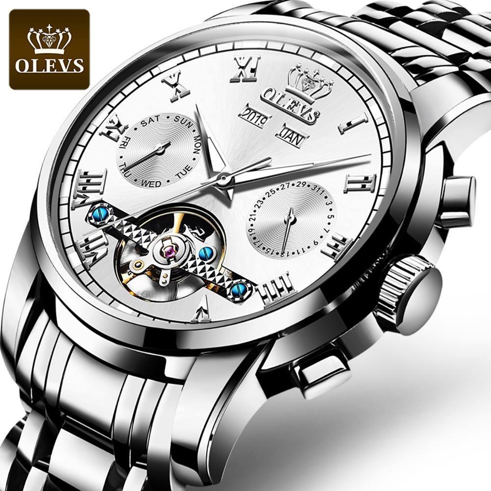 Relógio Casual Masculino OLEVS Premium - Aço inoxidável - Elegante