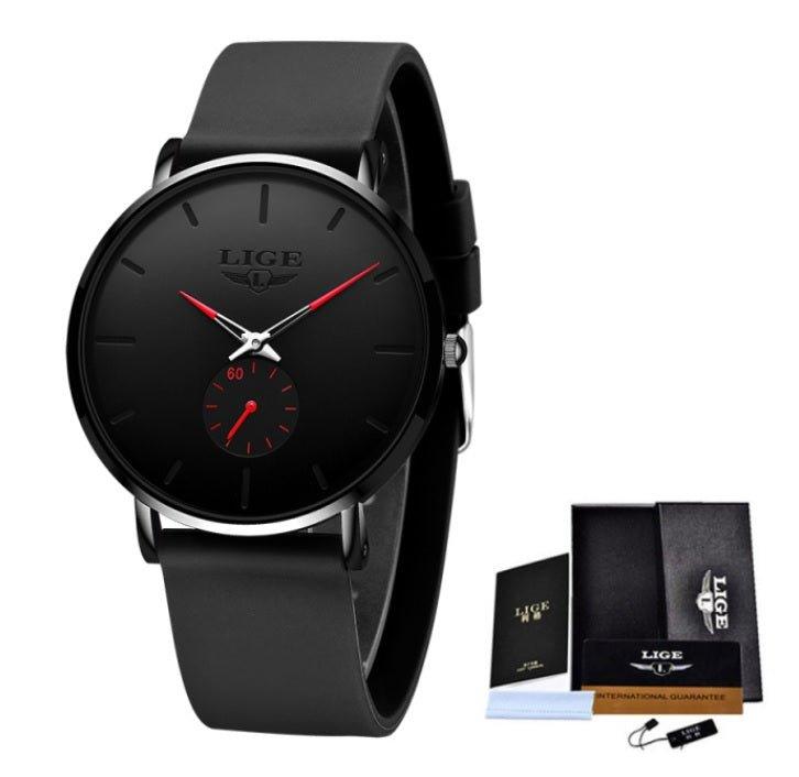 Relógio Minimalista em Aço Inoxidável – Elegance Black - Elegante